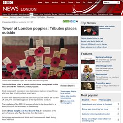 Tower of London poppies: Tributes places outside