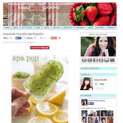 Lemonade Cucumber Spa Popsicle Recipe: Lemon Summer Pop