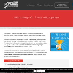 vidéo scribing & Co : 3 types vidéo populaires > www.popcornvideo.fr