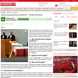 Jurés populaires au tribunal : mode d'emploi - Toulouse