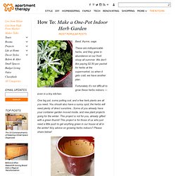 How To: Make a One-Pot Indoor Herb Garden Most Popular Posts