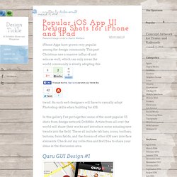 Popular iOS App UI Design Shots for iPhone and iPad
