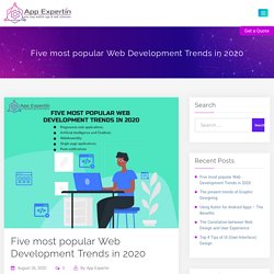 Five most popular Web Development Trends in 2020