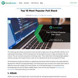 Top 10 Most Popular Full Stack