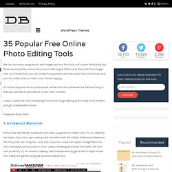 35 Popular Free Online Photo Editing Tools