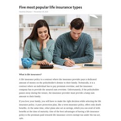 Five most popular life insurance types