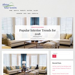 Popular Interior Trends for 2018