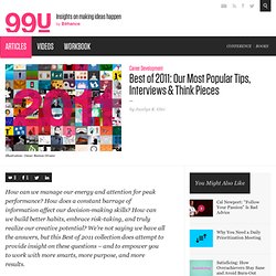Best of 2011: Our Most Popular Tips, Interviews & Think Pieces