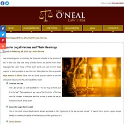 Popular Legal Maxims and Their Meanings