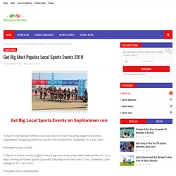 Get Big Most Popular Local Sports Events 2019