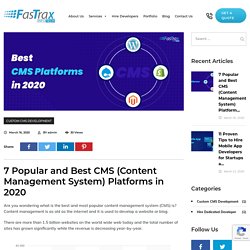 7 Popular and Best CMS (Content Management System) Platforms in 2020