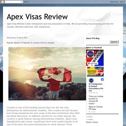 Apex Visas Review: Popular Masters Programs to choose from in Canada