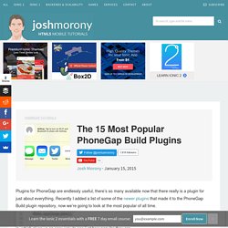 The 15 Most Popular PhoneGap Build Plugins