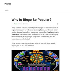 Why Is Bingo So Popular?. Bingo has been here and played by a lot…