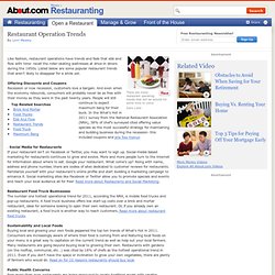 Popular Restaurant Trends