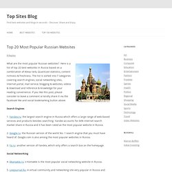 Top 20 Most Popular Russian Websites