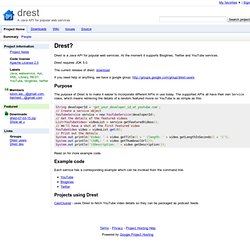 drest - A Java API for popular web services