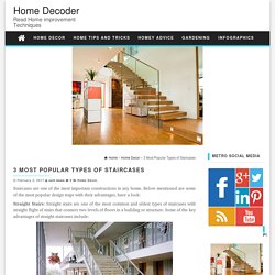 3 Most Popular Types of Staircases - Home Decoder