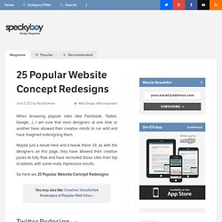 25 Popular Website Concept Redesigns