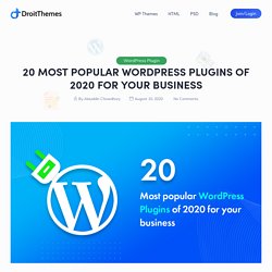 20 Most Popular WordPress Plugins of 2020