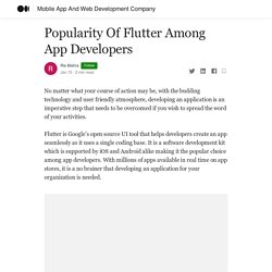Popularity Of Flutter Among App Developers