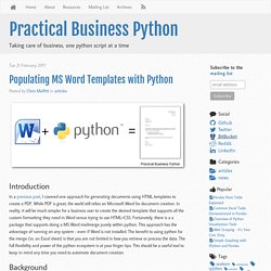 Populating MS Word Templates with Python