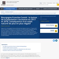 Bourgogne-Franche-Comté : la baisse de la population s’accentue en 2017 et 2018, conséquence d’un solde naturel de plus en plus négatif - Insee Flash Bourgogne-Franche-Comté - 99