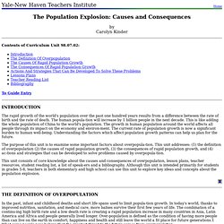 98.07.02: The Population Explosion: Causes and Consequences