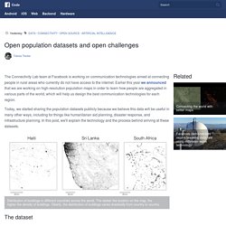 Open population datasets and open challenges