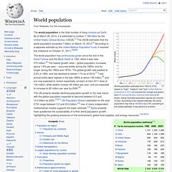 World Population Wikipedia