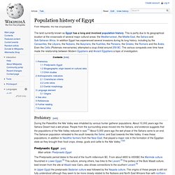 Population history of Egypt
