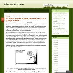 Population growth: People, how many of us are going to make it? « geiasousuperman