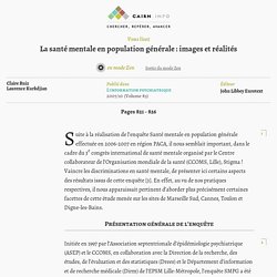 La santé mentale en population générale : images et réalités - Cairn info