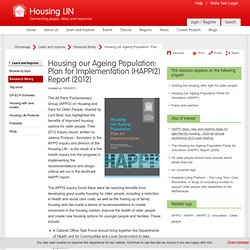 Housing our Ageing Population: Plan for Implementation (HAPPI2) Report (2012) - Resource library - Learn and Improve