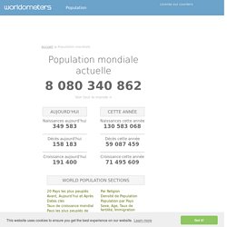Population Mondiale (2017) - Worldometer