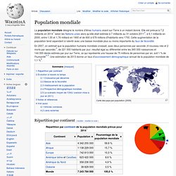 Wikipédia - Population mondiale