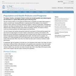 Population and Health Policies and Programs — UNC Carolina Population Center