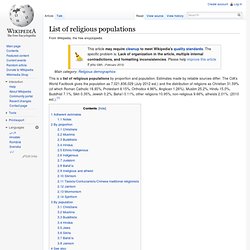 List of religious populations