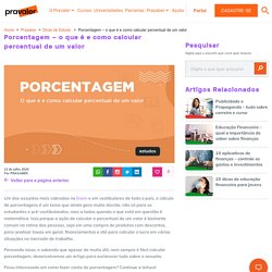 Porcentagem - o que é e como calcular percentual de um valor