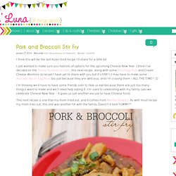 Pork and Broccoli Stir Fry