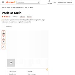 Pork Lo Mein Recipe