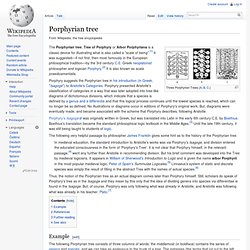 Porphyrian tree