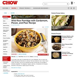 Wild Rice Porridge with Cardamom, Pecan, and Pear Recipe