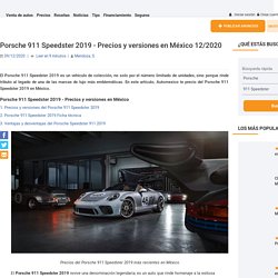 Porsche 911 Speedster 2019 precio en México 12/2020