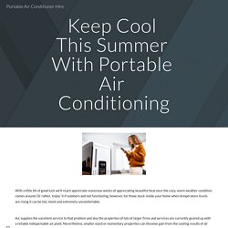 Portable Air Conditioner Hire