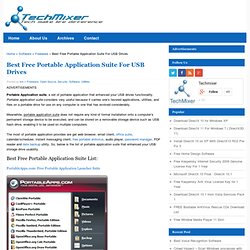 Best Free Portable Application Suite For USB Drives