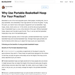 Why Use Portable Basketball Hoop For Your Practice?