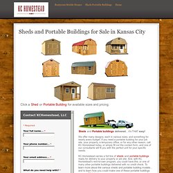 Sheds and Portable Buildings for Sale in Kansas City