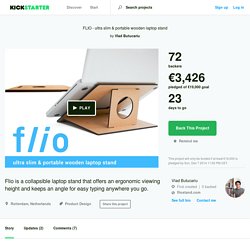 FLIO - ultra slim & portable wooden laptop stand by Vlad Butucariu