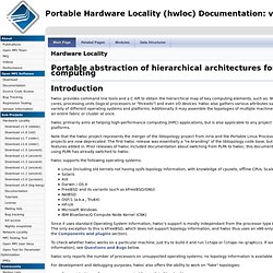 Portable Hardware Locality (hwloc) Documentation: v1.7.1